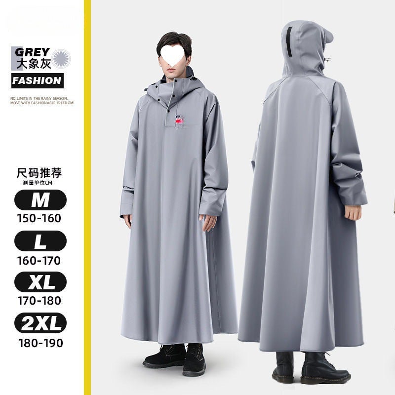 Men'S And Women'S Poncho Full Body External Thickened Raincoat Long Anti-Heavy Rain Motorcycle Wear Riding Electric Battery Car - Image 1